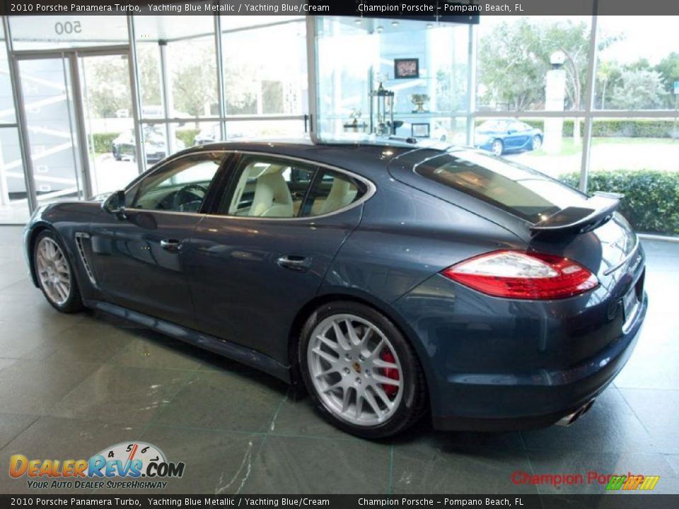 2010 Porsche Panamera Turbo Yachting Blue Metallic / Yachting Blue/Cream Photo #7