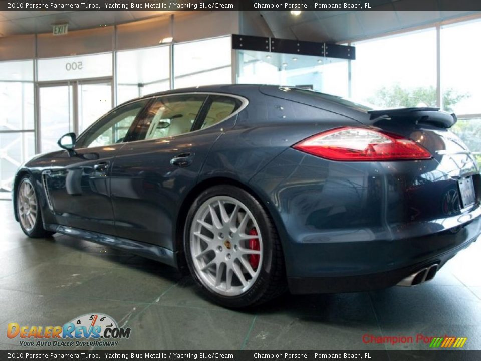2010 Porsche Panamera Turbo Yachting Blue Metallic / Yachting Blue/Cream Photo #8
