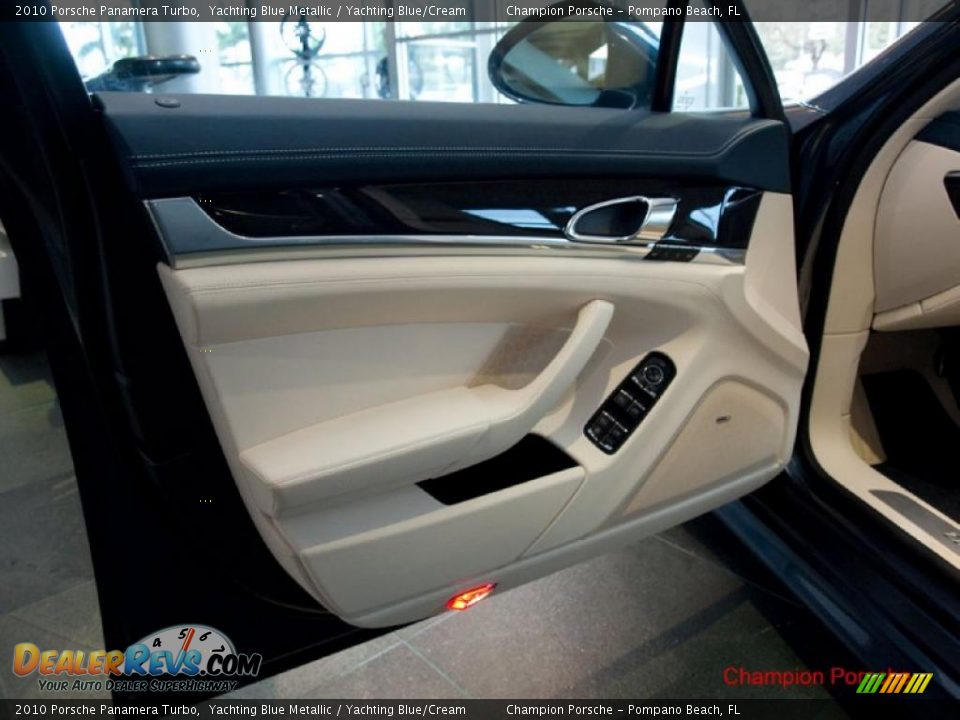2010 Porsche Panamera Turbo Yachting Blue Metallic / Yachting Blue/Cream Photo #10