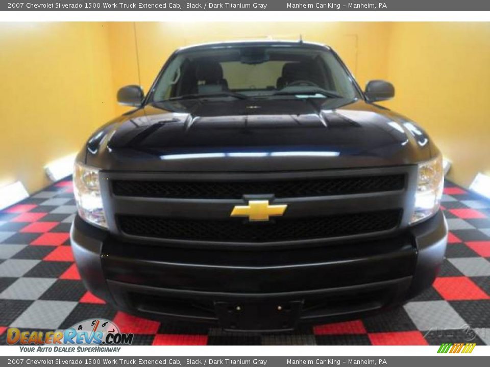 2007 Chevrolet Silverado 1500 Work Truck Extended Cab Black / Dark Titanium Gray Photo #2
