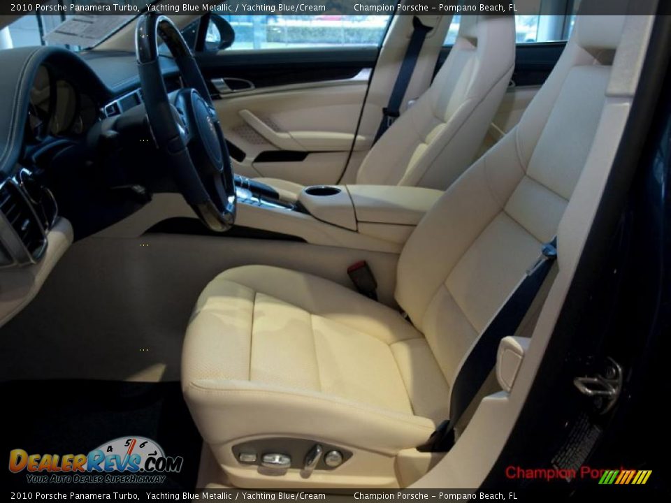 2010 Porsche Panamera Turbo Yachting Blue Metallic / Yachting Blue/Cream Photo #11