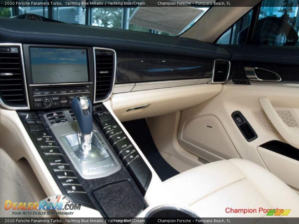 2010 Porsche Panamera Turbo Yachting Blue Metallic / Yachting Blue/Cream Photo #12