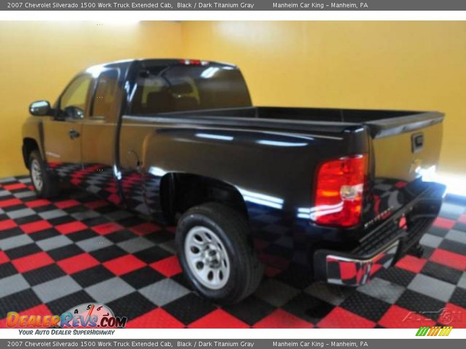 2007 Chevrolet Silverado 1500 Work Truck Extended Cab Black / Dark Titanium Gray Photo #4