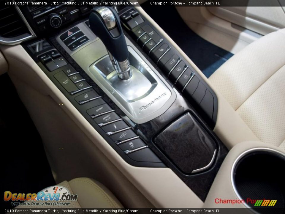 2010 Porsche Panamera Turbo Yachting Blue Metallic / Yachting Blue/Cream Photo #13