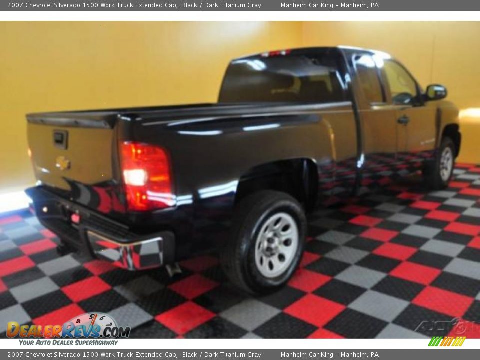 2007 Chevrolet Silverado 1500 Work Truck Extended Cab Black / Dark Titanium Gray Photo #6
