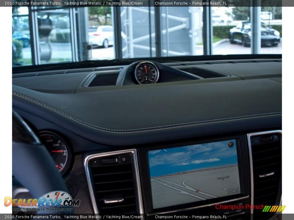 2010 Porsche Panamera Turbo Yachting Blue Metallic / Yachting Blue/Cream Photo #15
