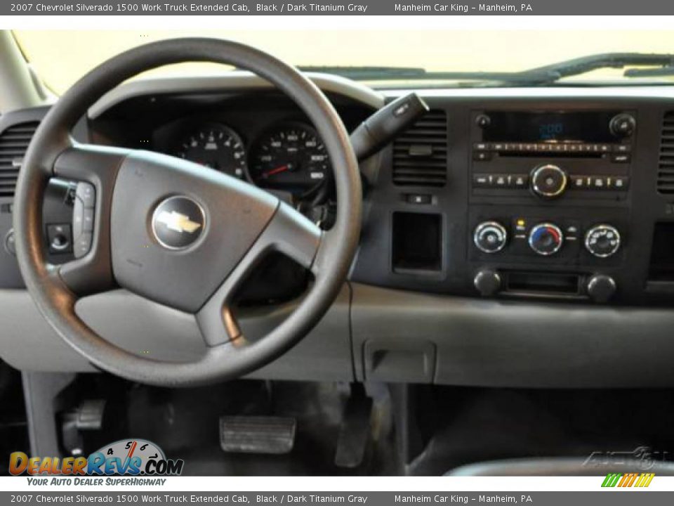 2007 Chevrolet Silverado 1500 Work Truck Extended Cab Black / Dark Titanium Gray Photo #7