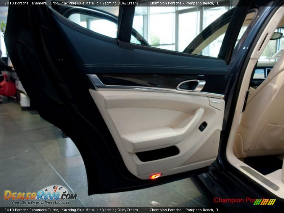 2010 Porsche Panamera Turbo Yachting Blue Metallic / Yachting Blue/Cream Photo #17
