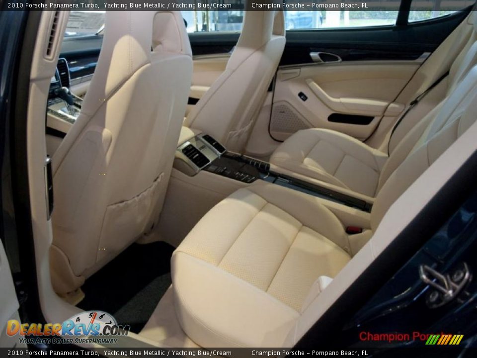 2010 Porsche Panamera Turbo Yachting Blue Metallic / Yachting Blue/Cream Photo #18
