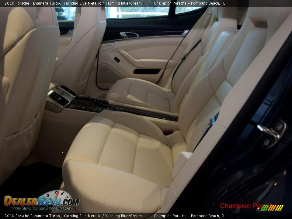 2010 Porsche Panamera Turbo Yachting Blue Metallic / Yachting Blue/Cream Photo #19