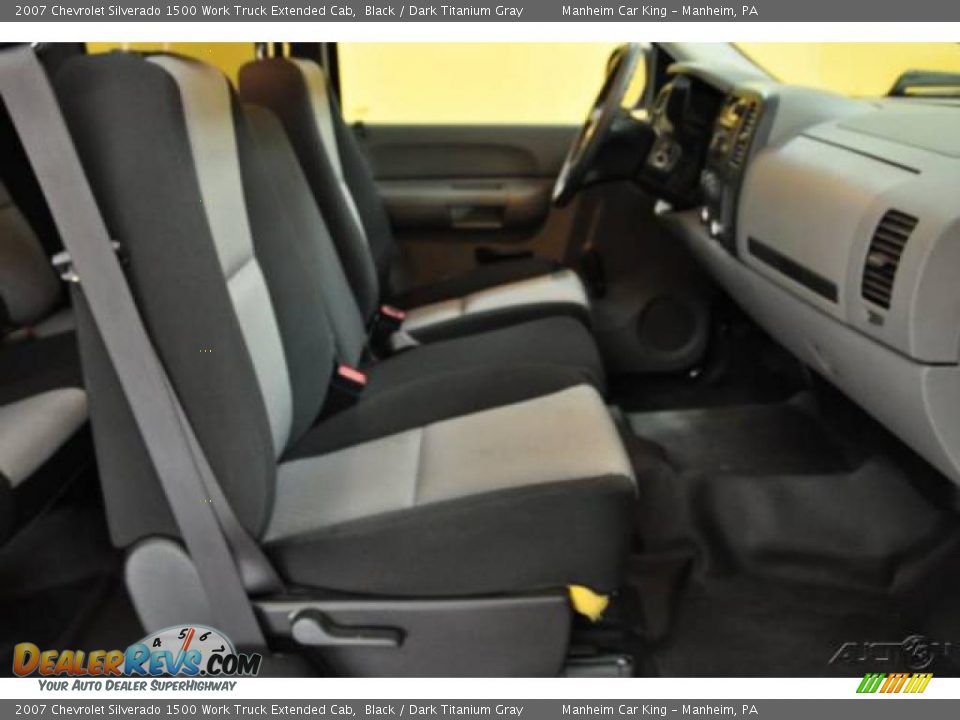 2007 Chevrolet Silverado 1500 Work Truck Extended Cab Black / Dark Titanium Gray Photo #14