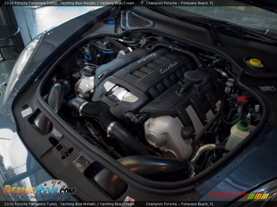 2010 Porsche Panamera Turbo Yachting Blue Metallic / Yachting Blue/Cream Photo #23