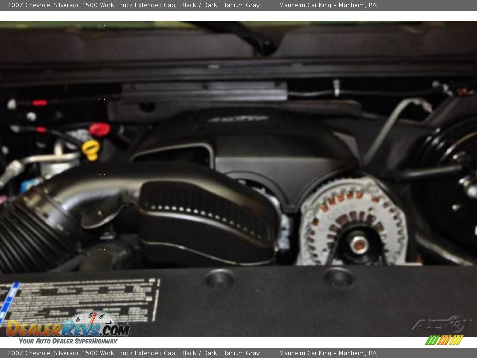 2007 Chevrolet Silverado 1500 Work Truck Extended Cab Black / Dark Titanium Gray Photo #16