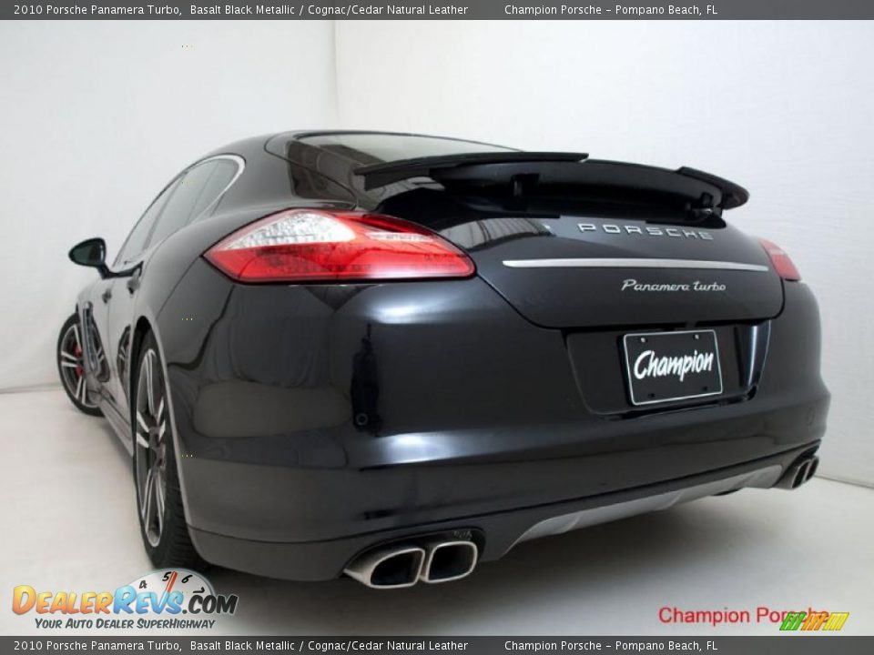 2010 Porsche Panamera Turbo Basalt Black Metallic / Cognac/Cedar Natural Leather Photo #4