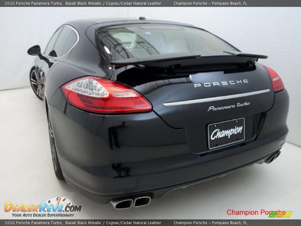 2010 Porsche Panamera Turbo Basalt Black Metallic / Cognac/Cedar Natural Leather Photo #5
