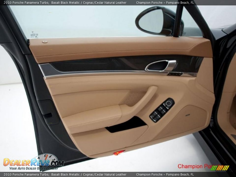 2010 Porsche Panamera Turbo Basalt Black Metallic / Cognac/Cedar Natural Leather Photo #9