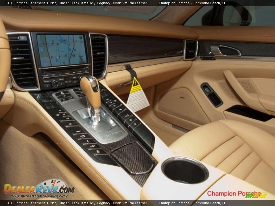 2010 Porsche Panamera Turbo Basalt Black Metallic / Cognac/Cedar Natural Leather Photo #11