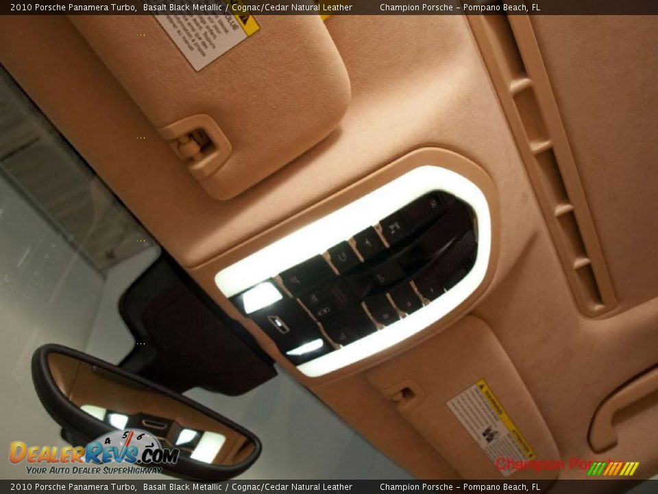 2010 Porsche Panamera Turbo Basalt Black Metallic / Cognac/Cedar Natural Leather Photo #12