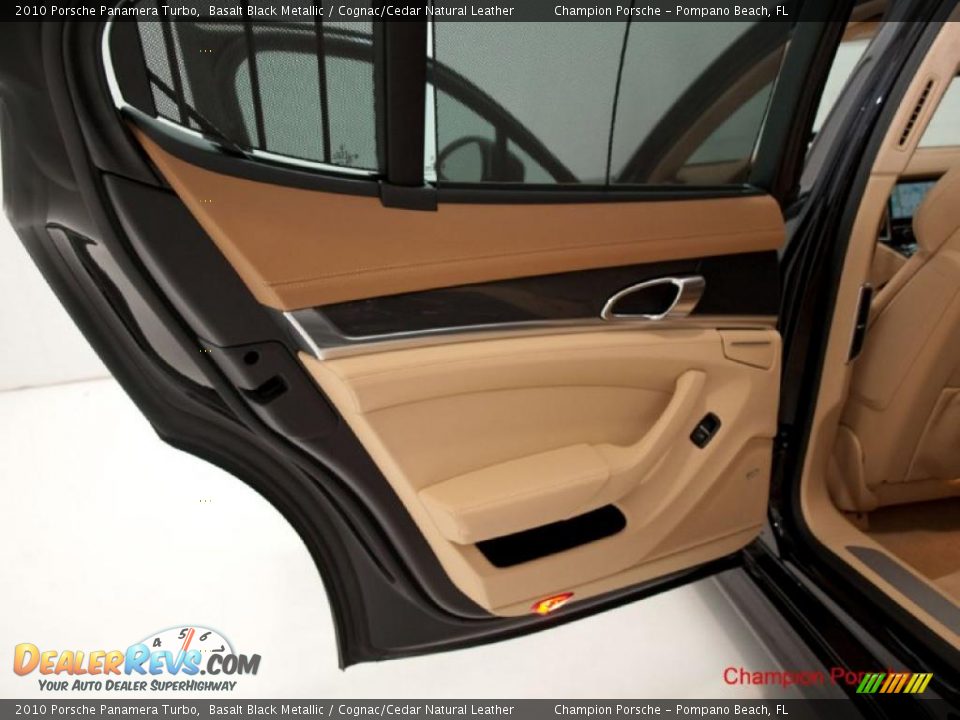 2010 Porsche Panamera Turbo Basalt Black Metallic / Cognac/Cedar Natural Leather Photo #18