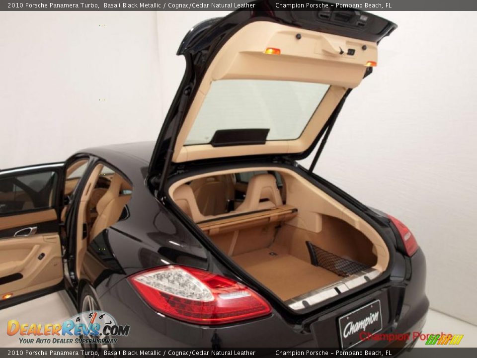 2010 Porsche Panamera Turbo Basalt Black Metallic / Cognac/Cedar Natural Leather Photo #21