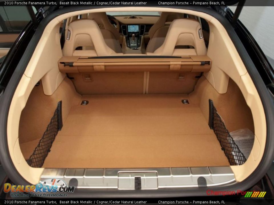 2010 Porsche Panamera Turbo Basalt Black Metallic / Cognac/Cedar Natural Leather Photo #22