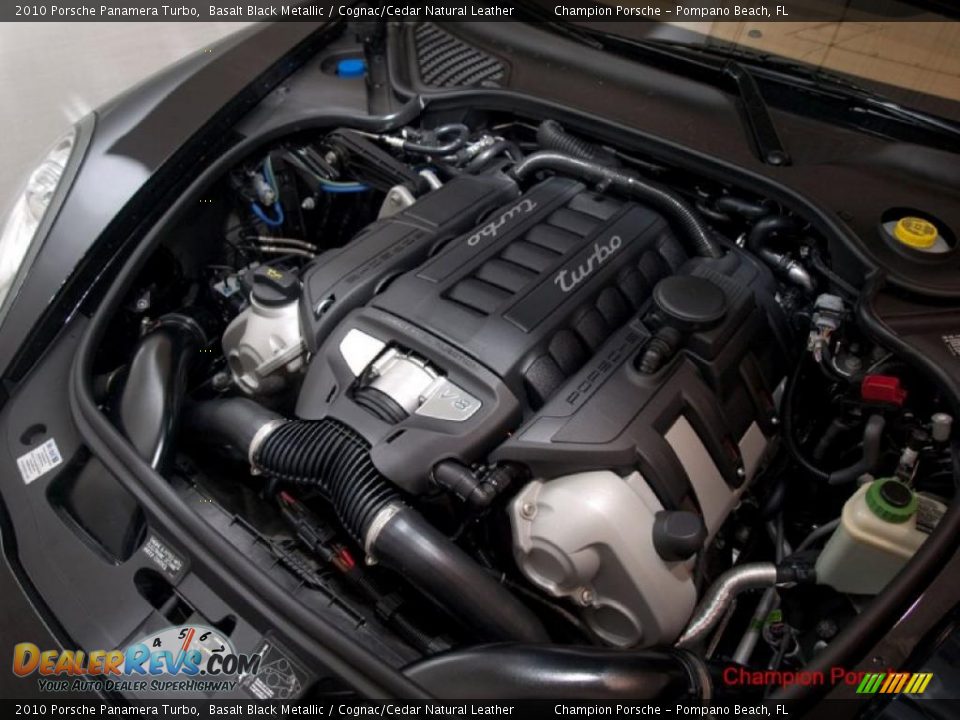 2010 Porsche Panamera Turbo Basalt Black Metallic / Cognac/Cedar Natural Leather Photo #24