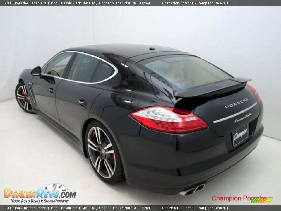 2010 Porsche Panamera Turbo Basalt Black Metallic / Cognac/Cedar Natural Leather Photo #25