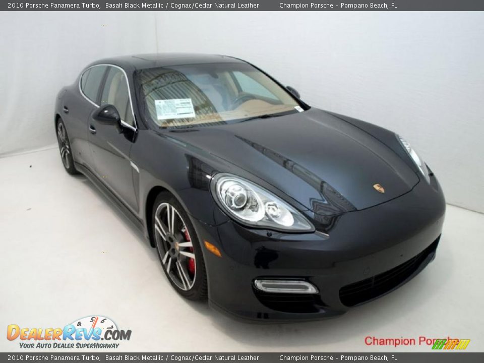2010 Porsche Panamera Turbo Basalt Black Metallic / Cognac/Cedar Natural Leather Photo #26