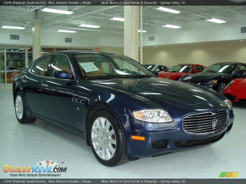 2006 Maserati Quattroporte Blue Nettuno Metallic / Beige Photo #3