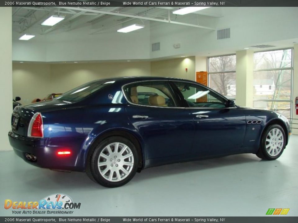 2006 Maserati Quattroporte Blue Nettuno Metallic / Beige Photo #4