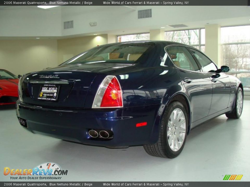 2006 Maserati Quattroporte Blue Nettuno Metallic / Beige Photo #5