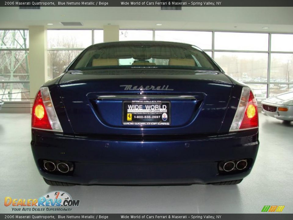 2006 Maserati Quattroporte Blue Nettuno Metallic / Beige Photo #6