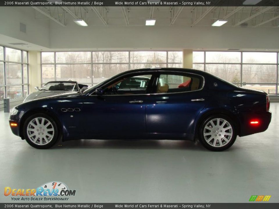 2006 Maserati Quattroporte Blue Nettuno Metallic / Beige Photo #8