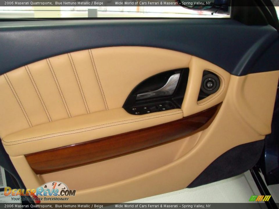 2006 Maserati Quattroporte Blue Nettuno Metallic / Beige Photo #13