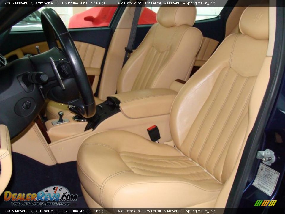 2006 Maserati Quattroporte Blue Nettuno Metallic / Beige Photo #14