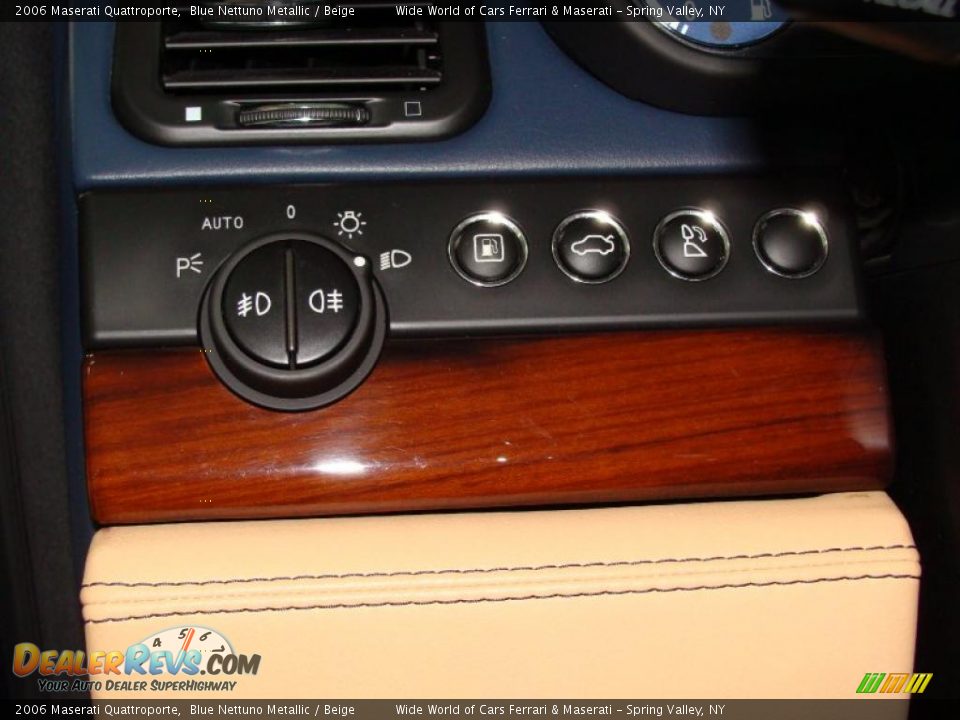 2006 Maserati Quattroporte Blue Nettuno Metallic / Beige Photo #16