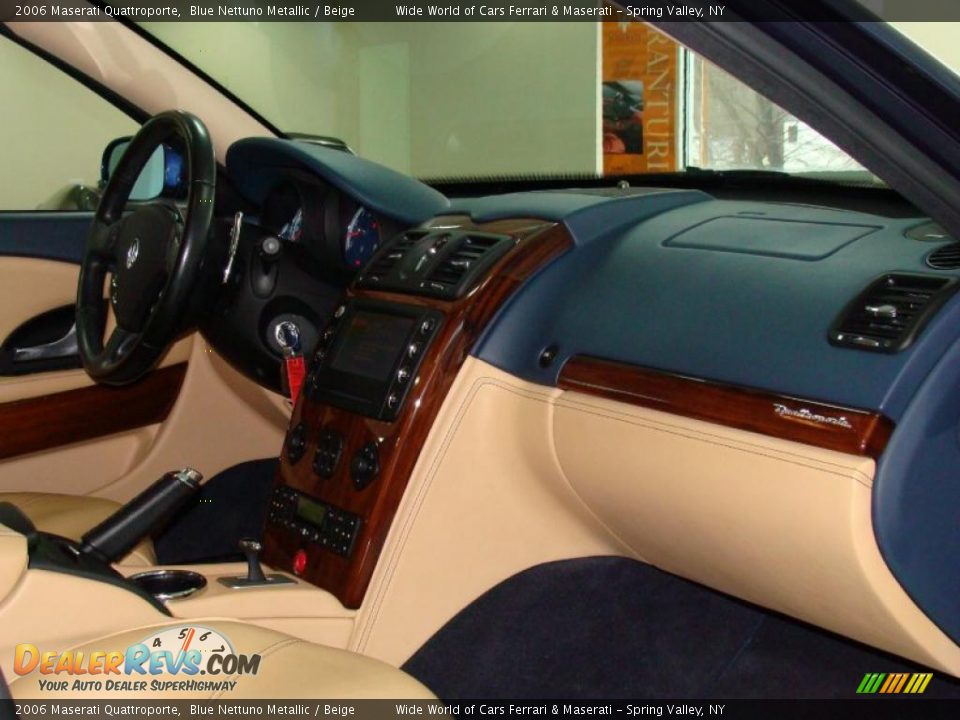 2006 Maserati Quattroporte Blue Nettuno Metallic / Beige Photo #18