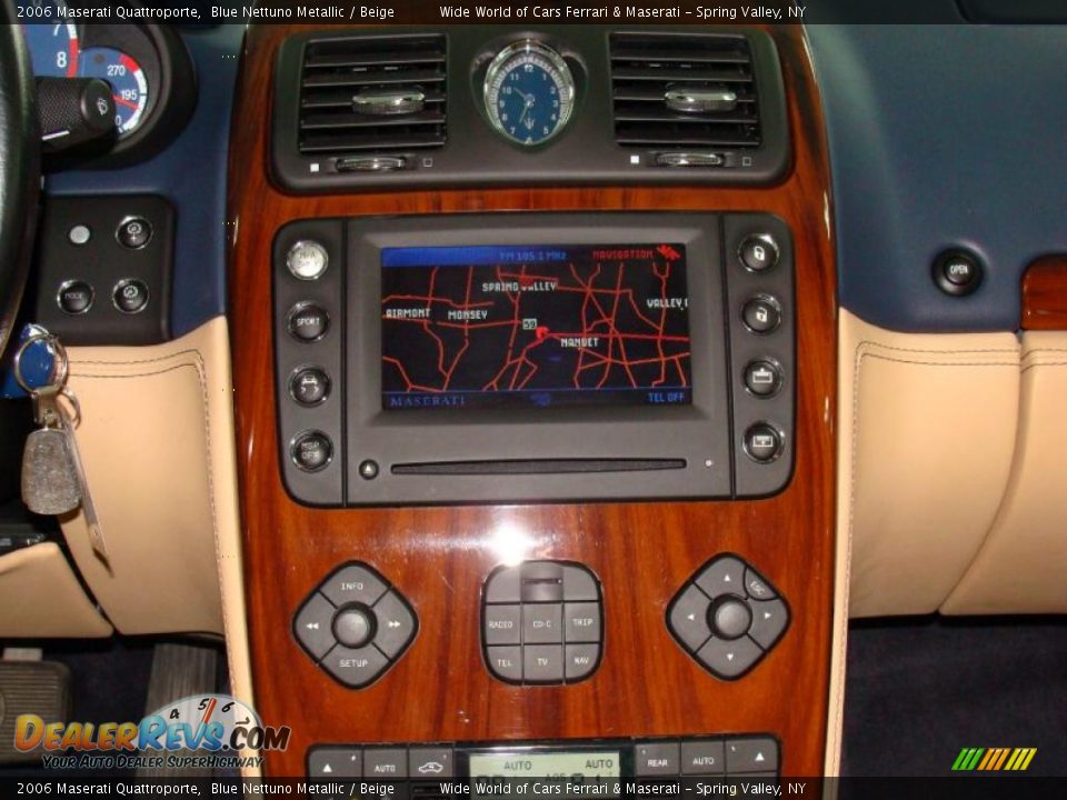 2006 Maserati Quattroporte Blue Nettuno Metallic / Beige Photo #22