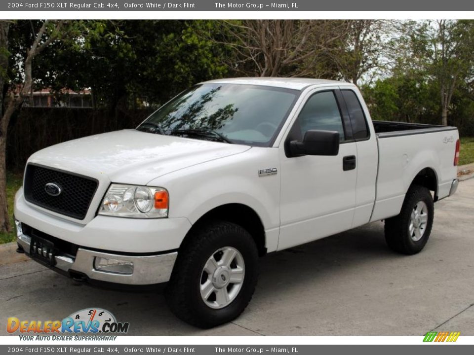 2004 Ford F150 XLT Regular Cab 4x4 Oxford White / Dark Flint Photo #1