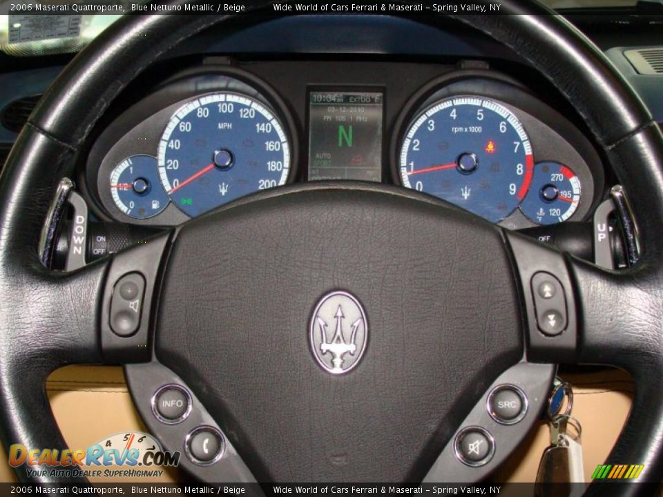 2006 Maserati Quattroporte Blue Nettuno Metallic / Beige Photo #26