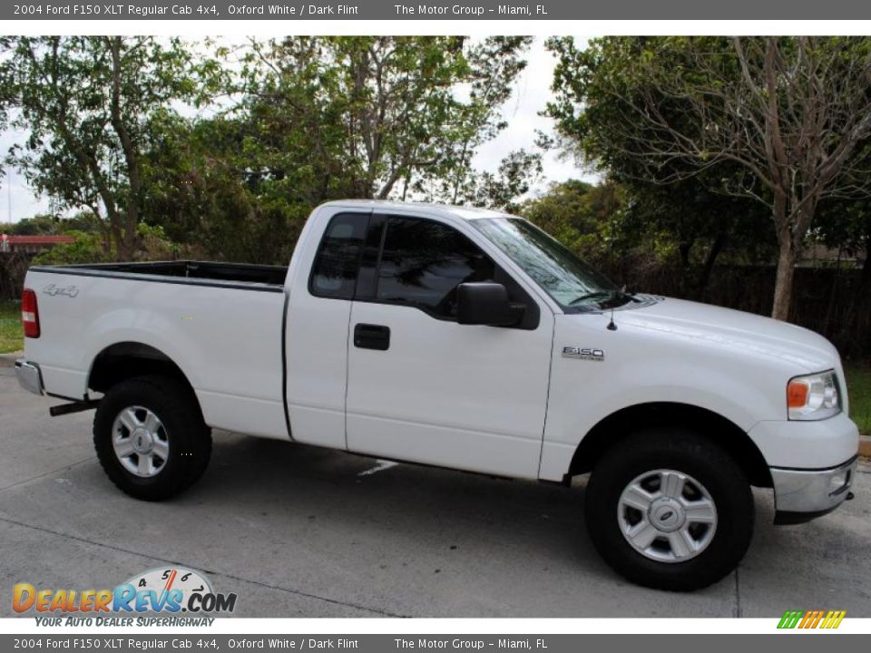 2004 Ford F150 XLT Regular Cab 4x4 Oxford White / Dark Flint Photo #9