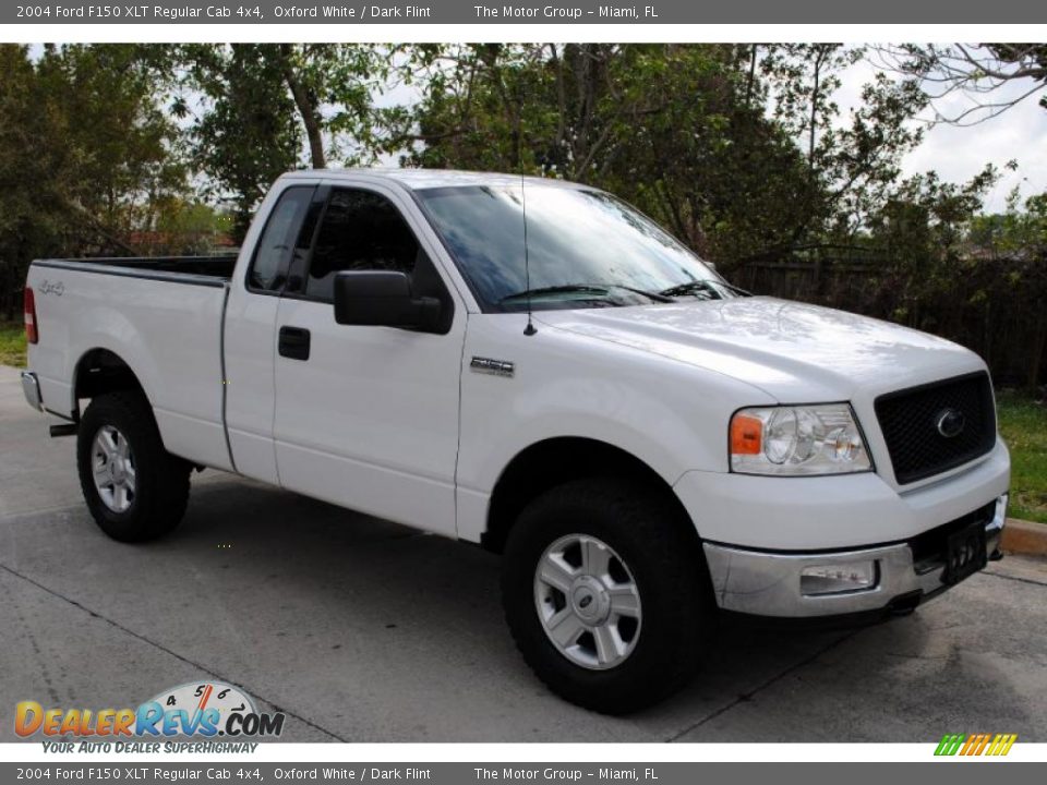 2004 Ford F150 XLT Regular Cab 4x4 Oxford White / Dark Flint Photo #10