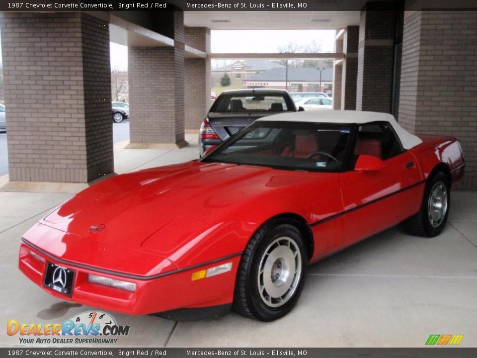 1987 Chevrolet Corvette Convertible Bright Red / Red Photo #1