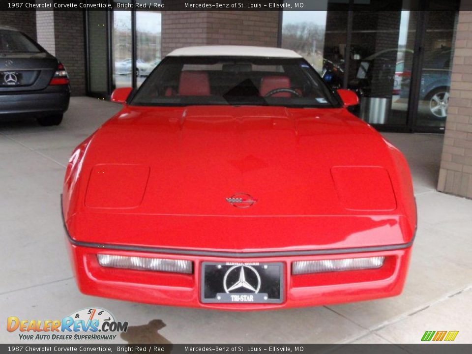 1987 Chevrolet Corvette Convertible Bright Red / Red Photo #2