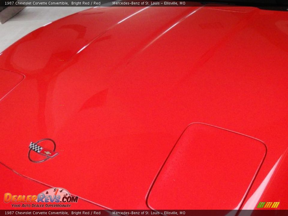 1987 Chevrolet Corvette Convertible Bright Red / Red Photo #6