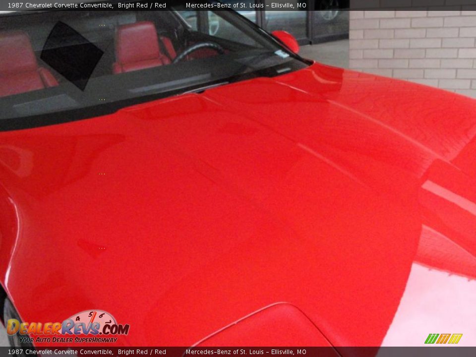 1987 Chevrolet Corvette Convertible Bright Red / Red Photo #7
