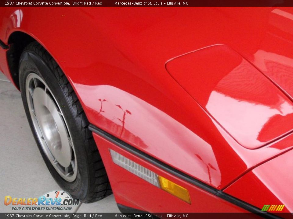 1987 Chevrolet Corvette Convertible Bright Red / Red Photo #8