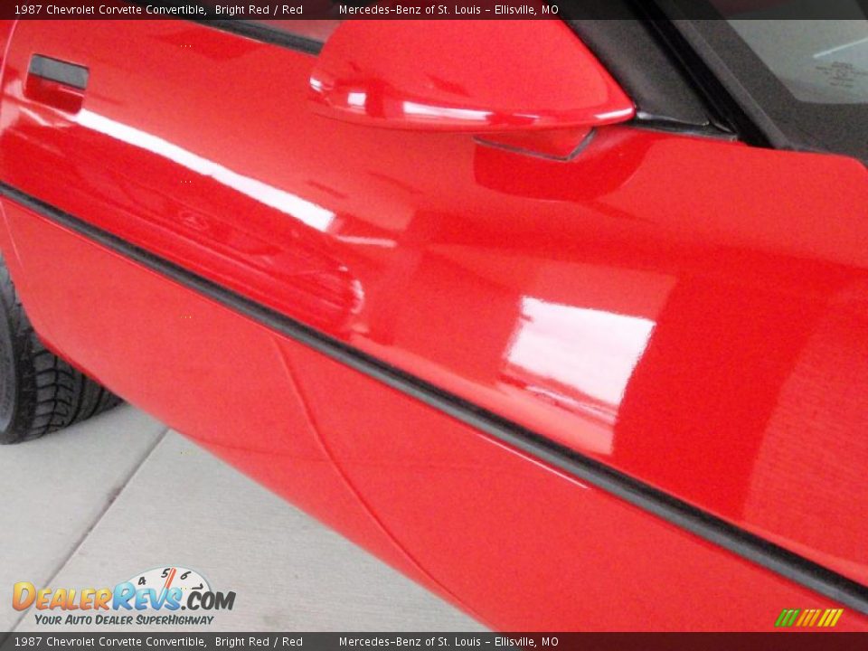 1987 Chevrolet Corvette Convertible Bright Red / Red Photo #11