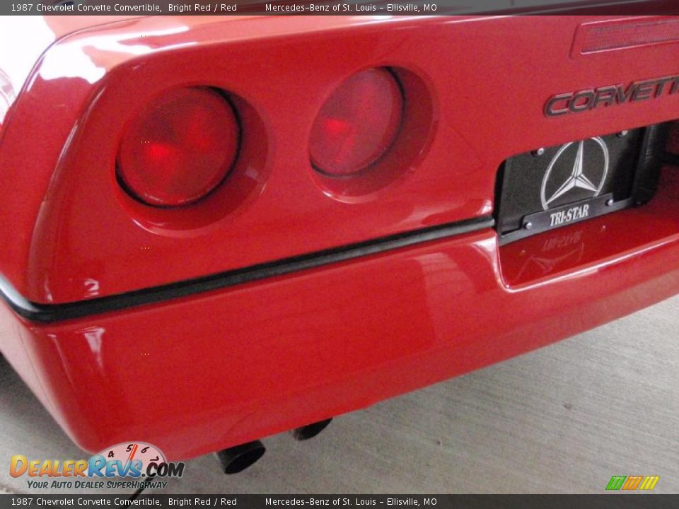 1987 Chevrolet Corvette Convertible Bright Red / Red Photo #20
