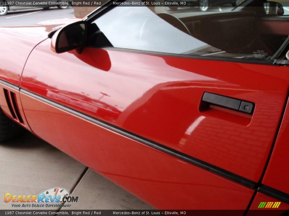 1987 Chevrolet Corvette Convertible Bright Red / Red Photo #25